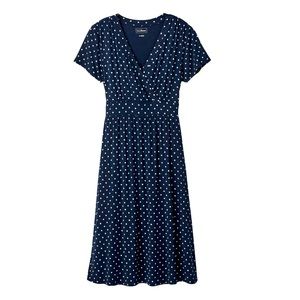 NWOT Navy wrinkle resistant LLBean dress- 1x